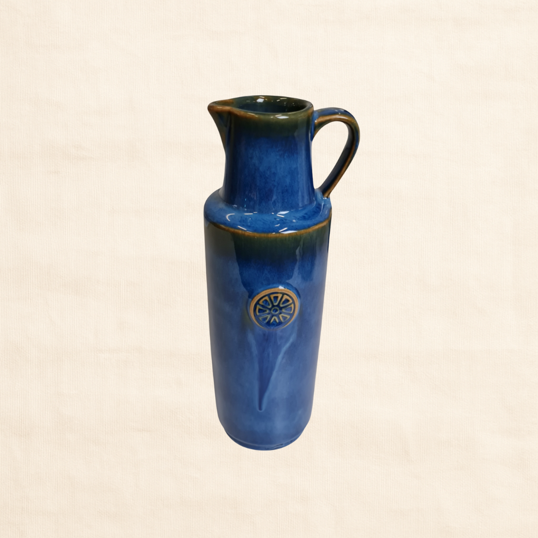 Circa 1960s Søholm ‘Nordlys 3311’ Vase with Handle – Maria Philippi, Blue Glaze