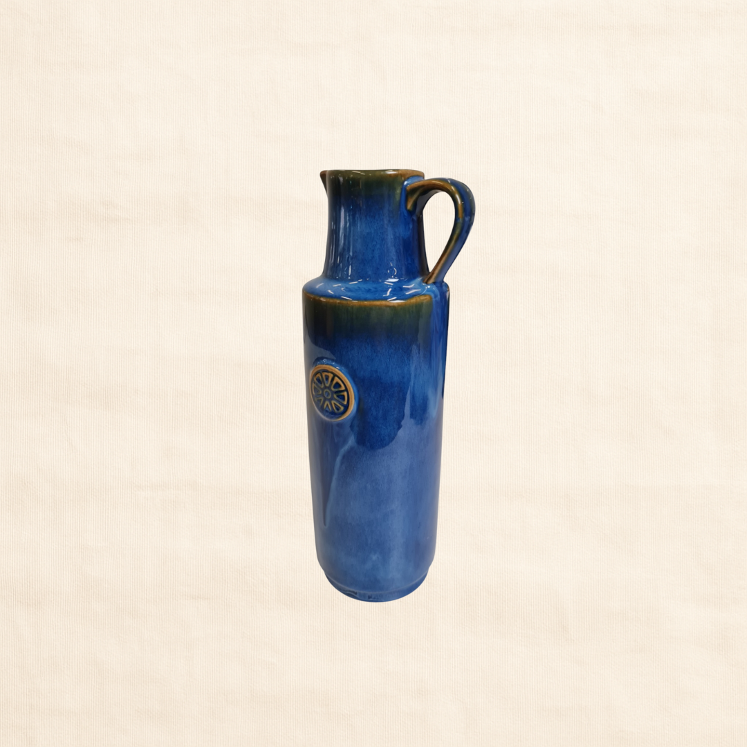 Circa 1960s Søholm ‘Nordlys 3311’ Vase with Handle – Maria Philippi, Blue Glaze