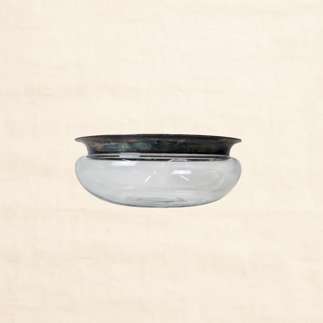 1993 Holmegaard ‘Saturn’ Clear Glass Bowl by Michael Bang