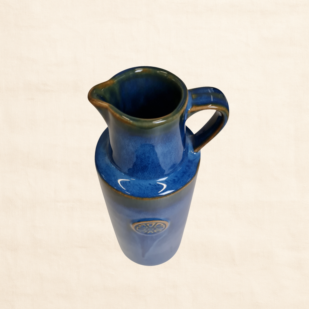 Circa 1960s Søholm ‘Nordlys 3311’ Vase with Handle – Maria Philippi, Blue Glaze