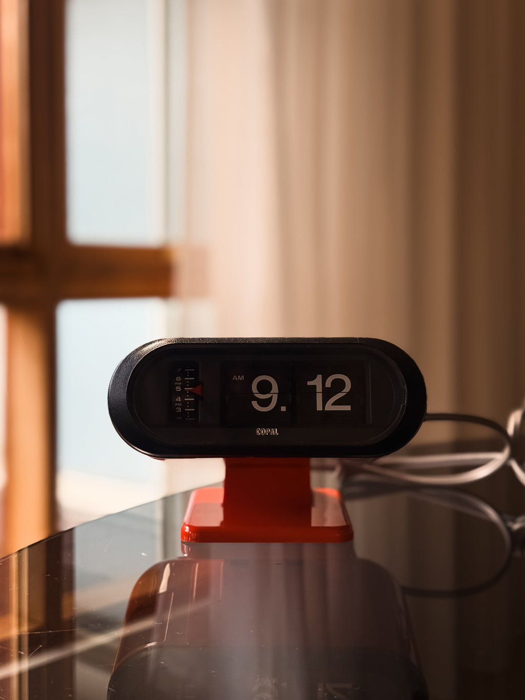 PENDING Copal RP-233 Flip Clock – Space Age Alarm Clock, Circa 1970s, Orange
