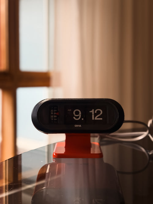 Copal RP-233 Flip Clock – Space Age Alarm Clock, Circa 1970s, Orange