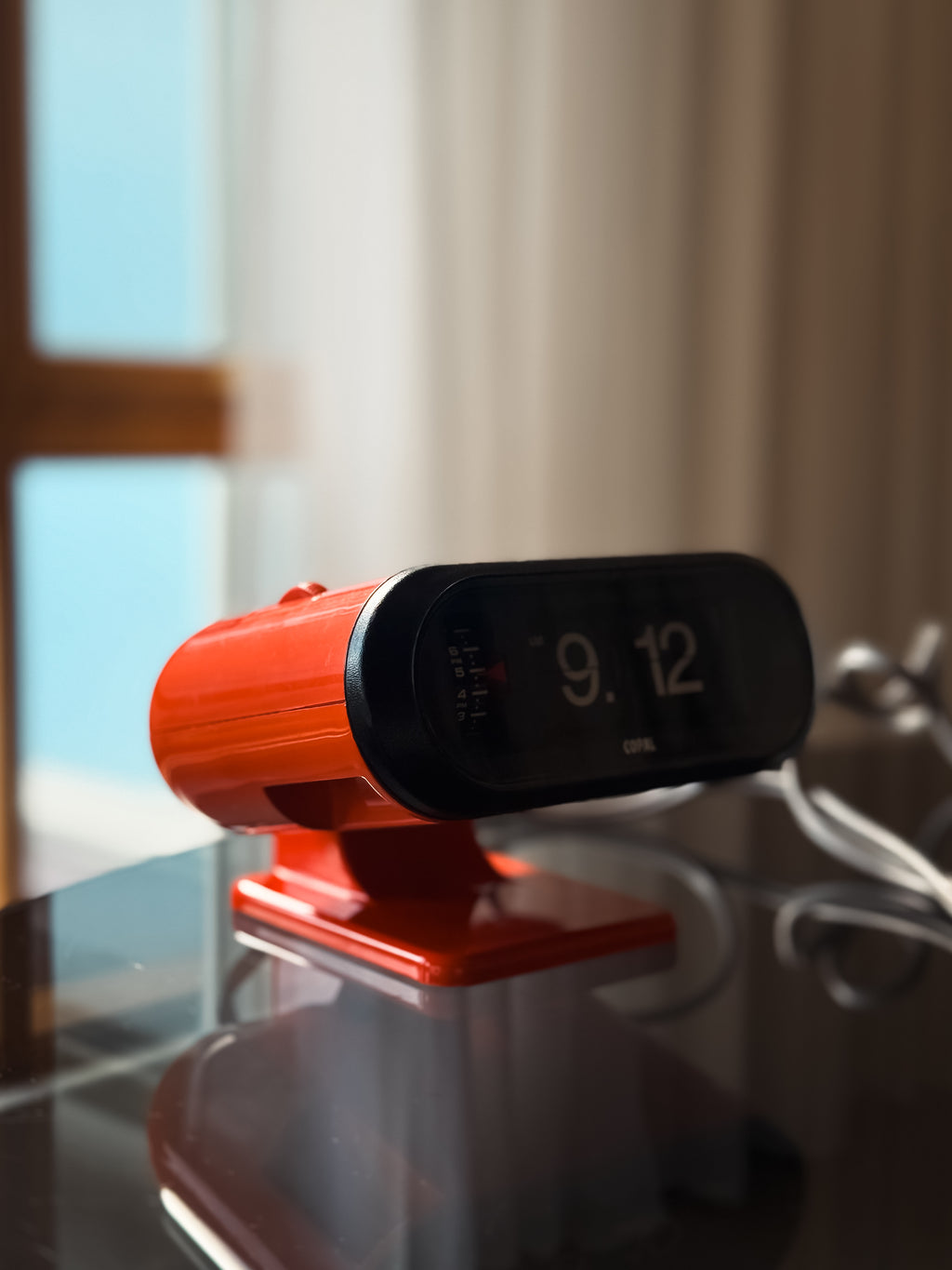 PENDING Copal RP-233 Flip Clock – Space Age Alarm Clock, Circa 1970s, Orange
