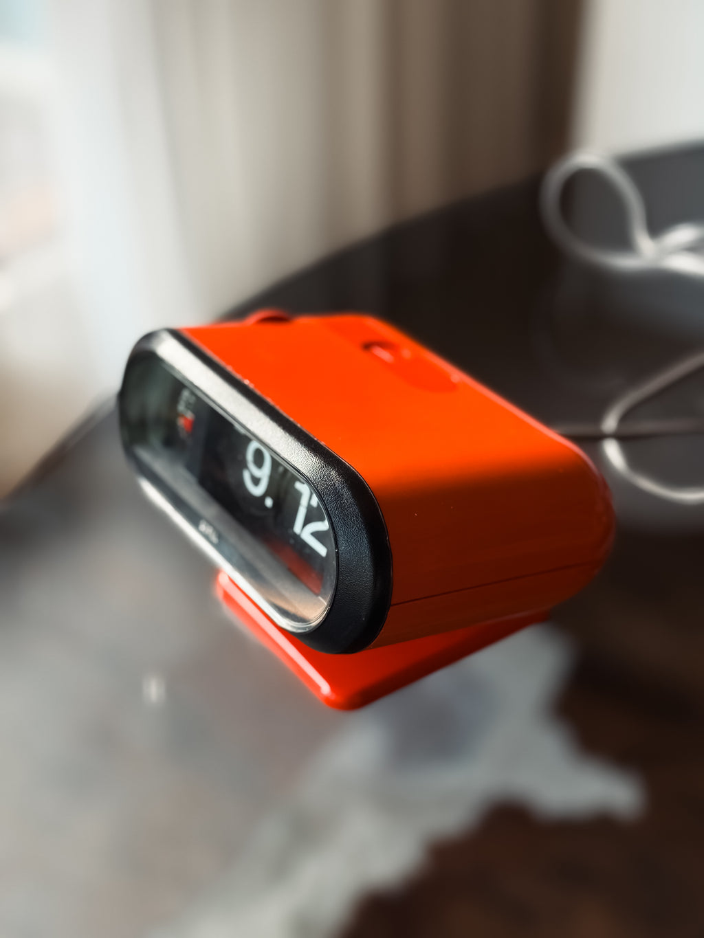 PENDING Copal RP-233 Flip Clock – Space Age Alarm Clock, Circa 1970s, Orange