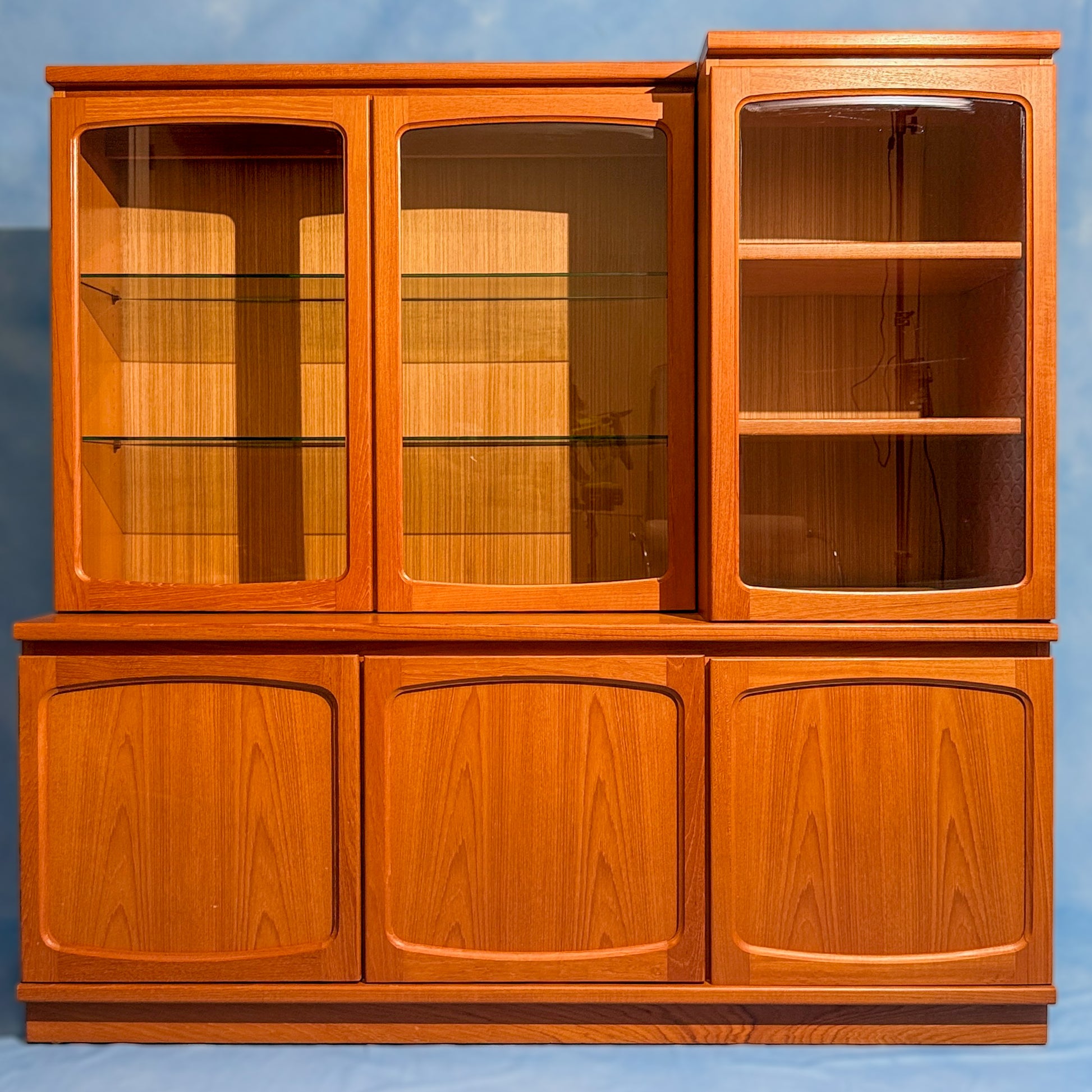 Noblett 3-Piece Teak Cabinet - LP, Bar & Display Storage