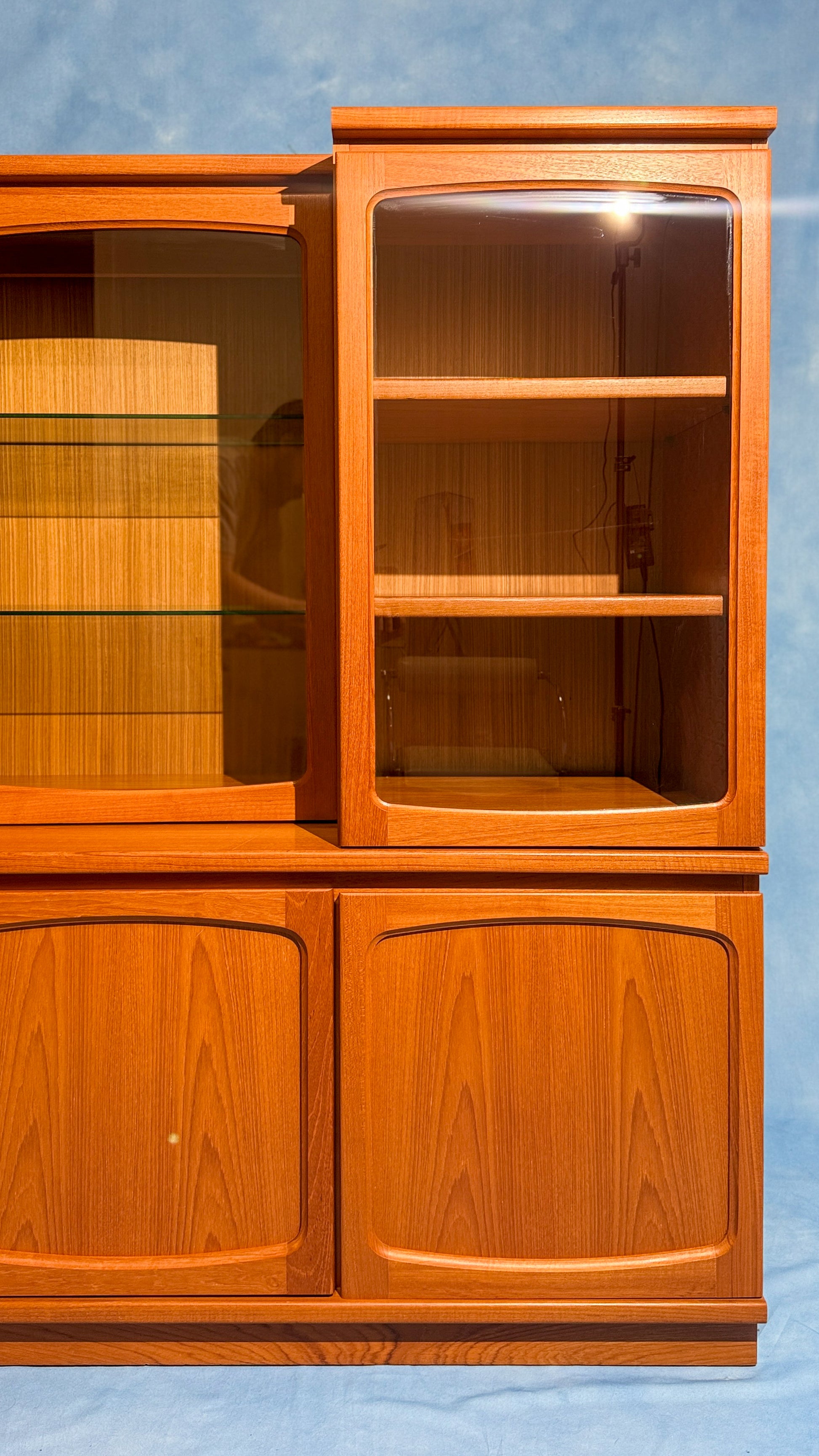 Noblett 3-Piece Teak Cabinet - LP, Bar & Display Storage