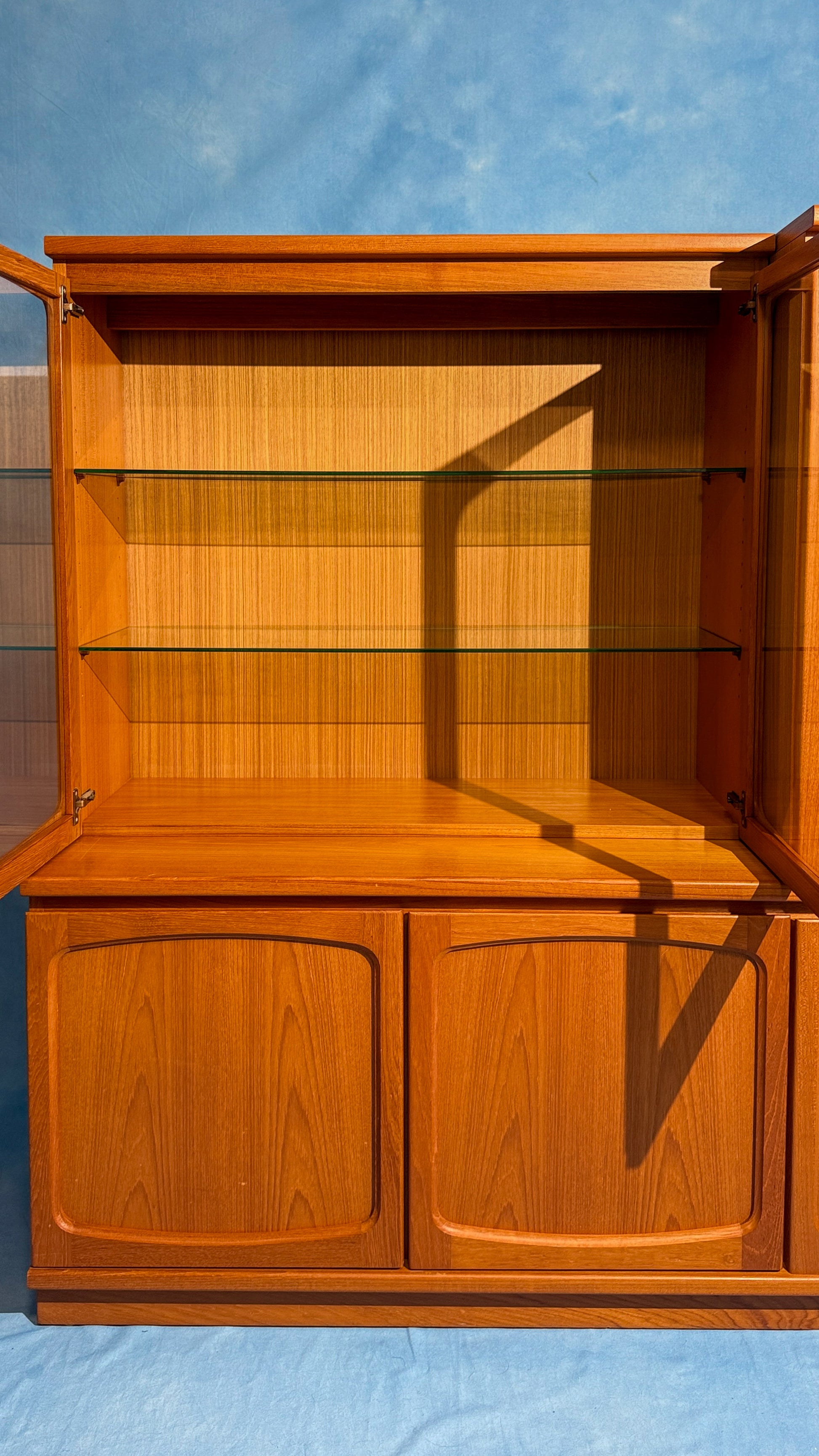 Noblett 3-Piece Teak Cabinet - LP, Bar & Display Storage