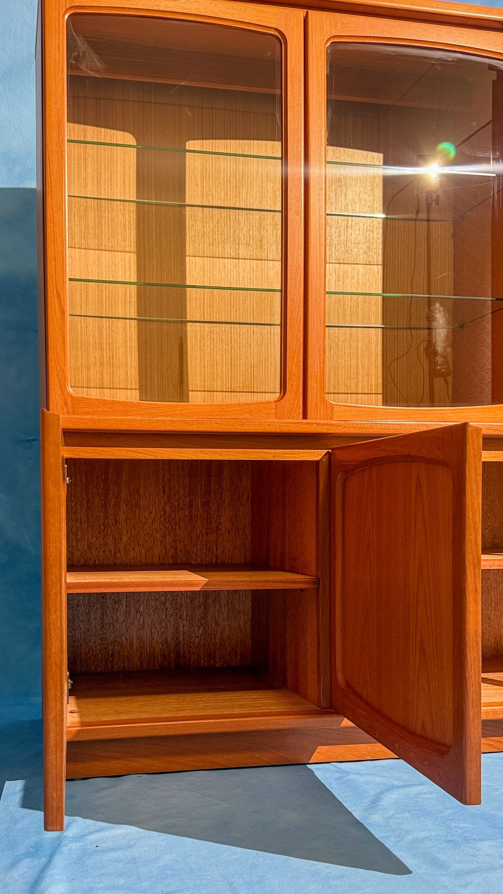 Noblett 3-Piece Teak Cabinet - LP, Bar & Display Storage