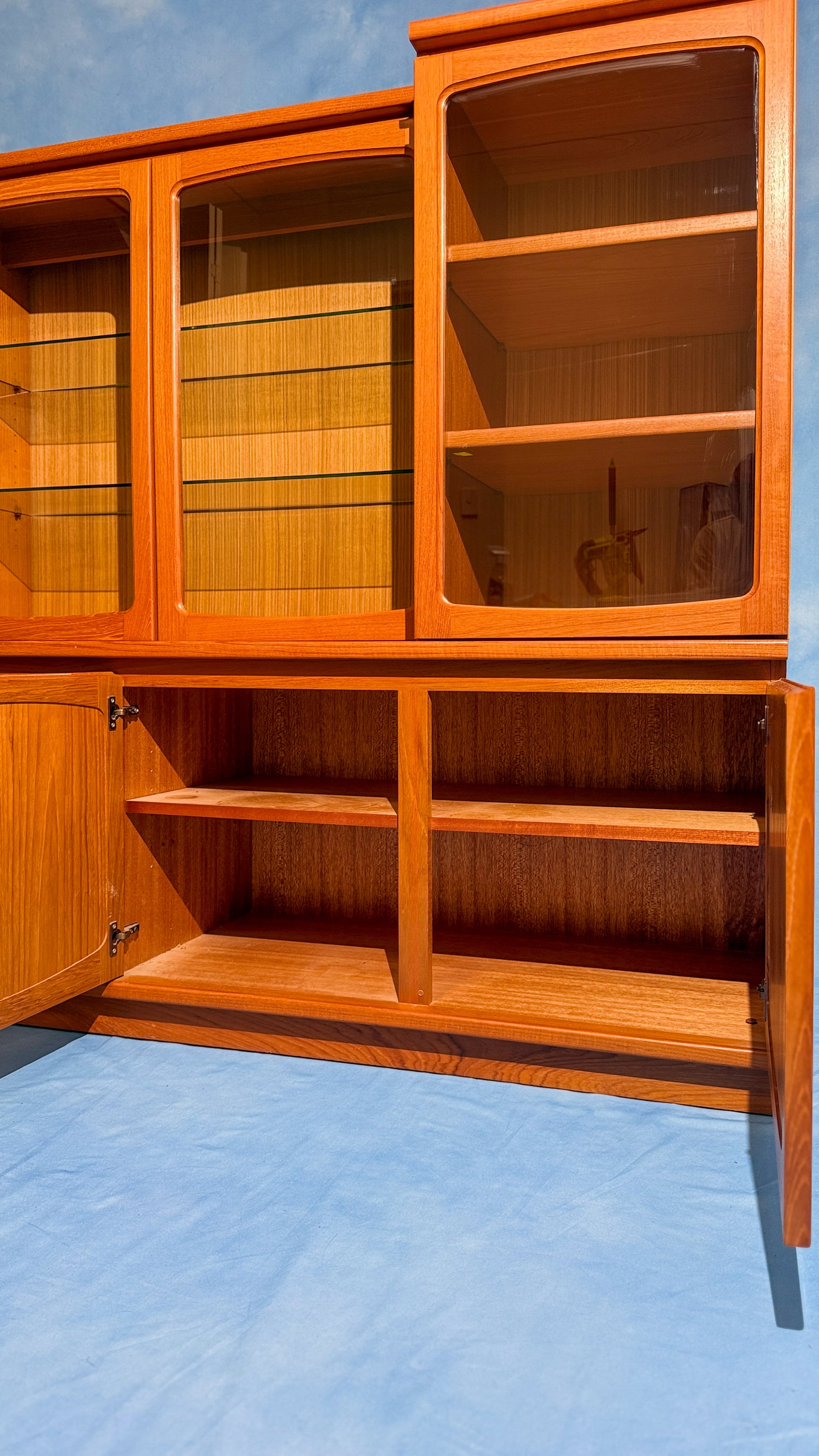 Noblett 3-Piece Teak Cabinet - LP, Bar & Display Storage