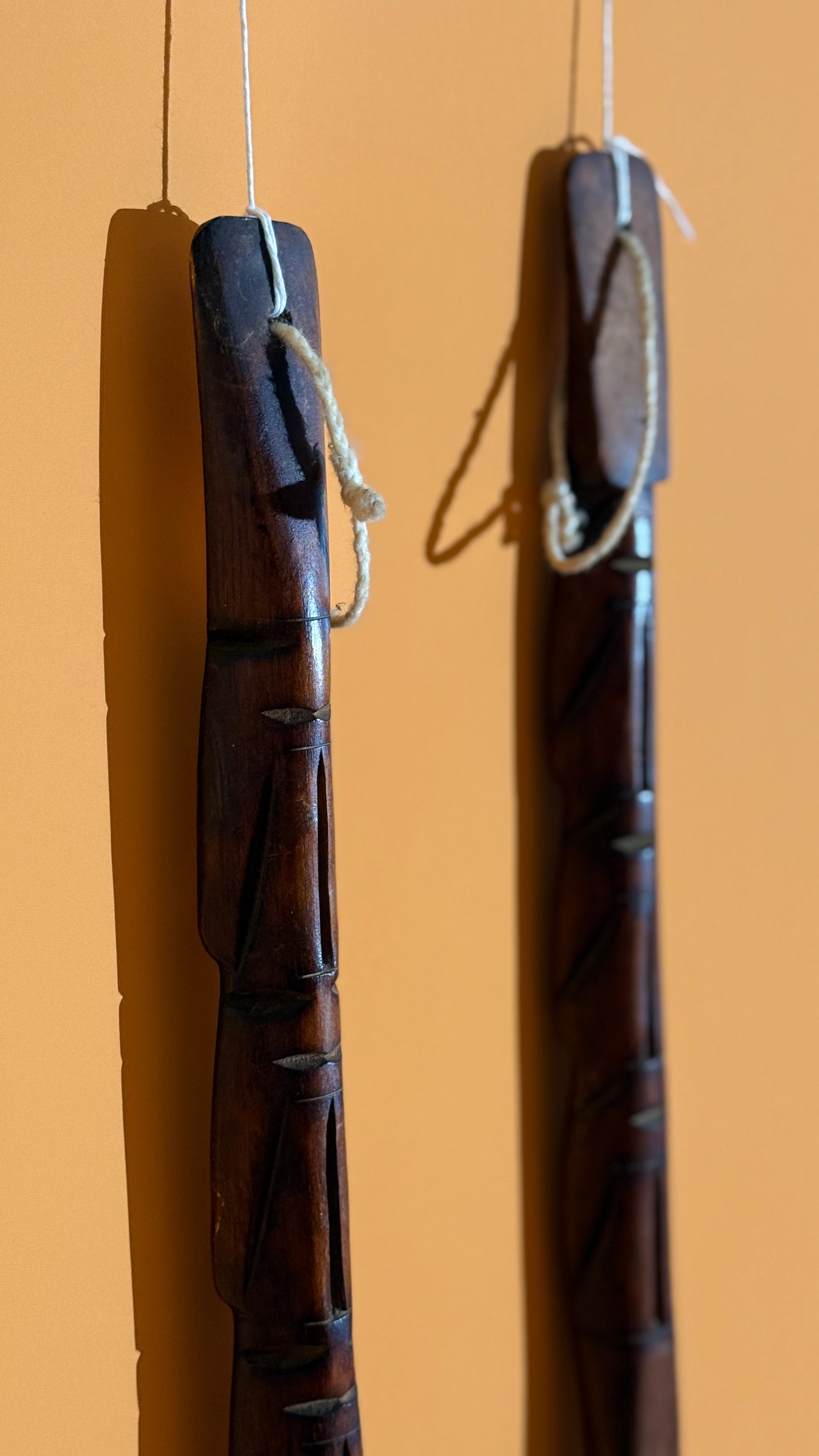 Vintage Oversized Wooden Spoon & Fork Wall Set – Handcrafted in the Philippines