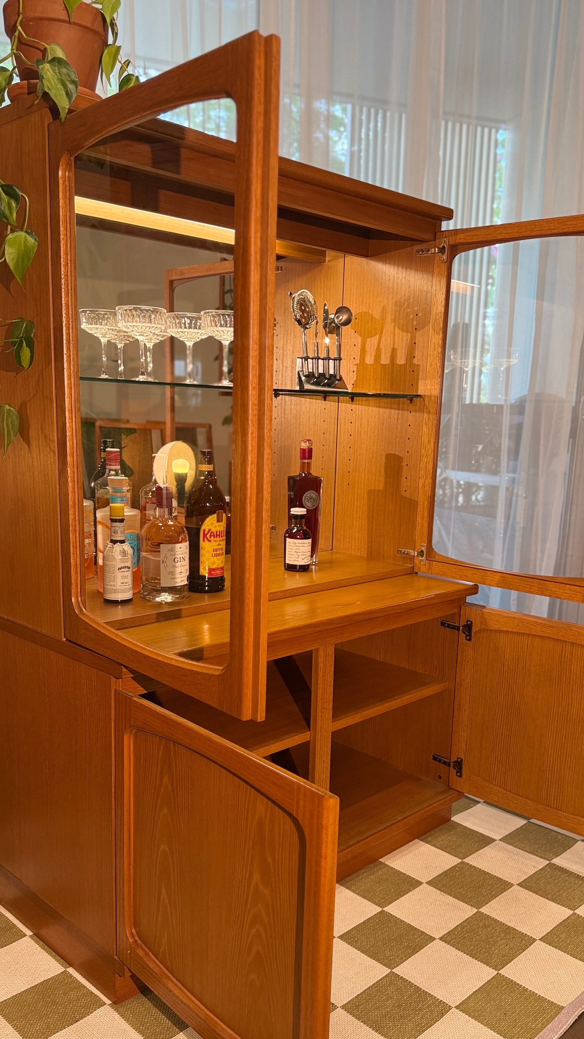 Noblett drinks and LP cabinet – mid-century vintage bar and record storage – Adelaide