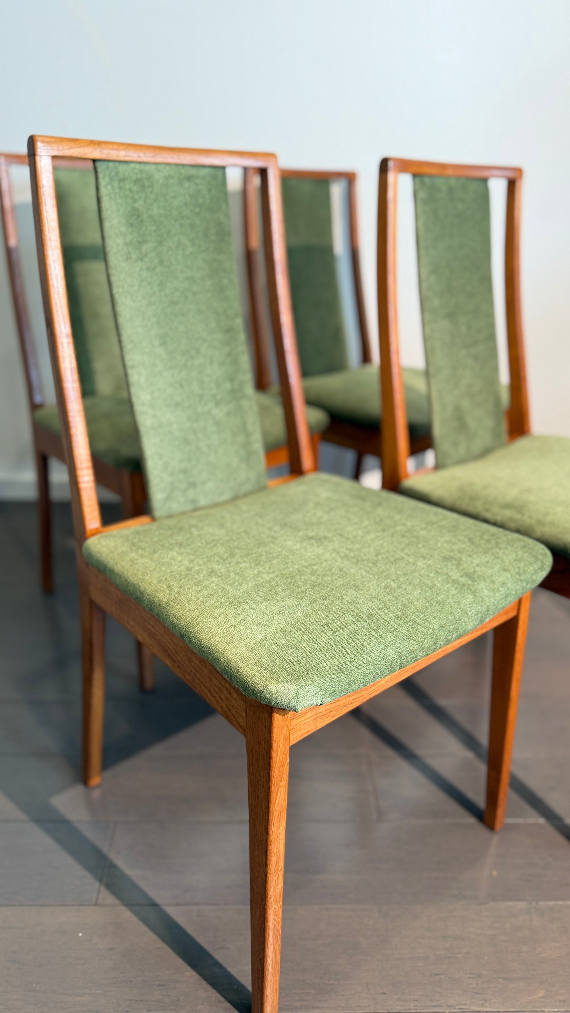 Set of 4 Noblett dining chairs – Australian mid-century vintage furniture – available in Adelaide
