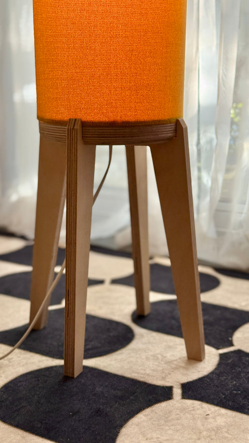 Handmade Sunshine Rocket Lamp – retro-inspired orange lamp – mid-century modern decor Adelaide
