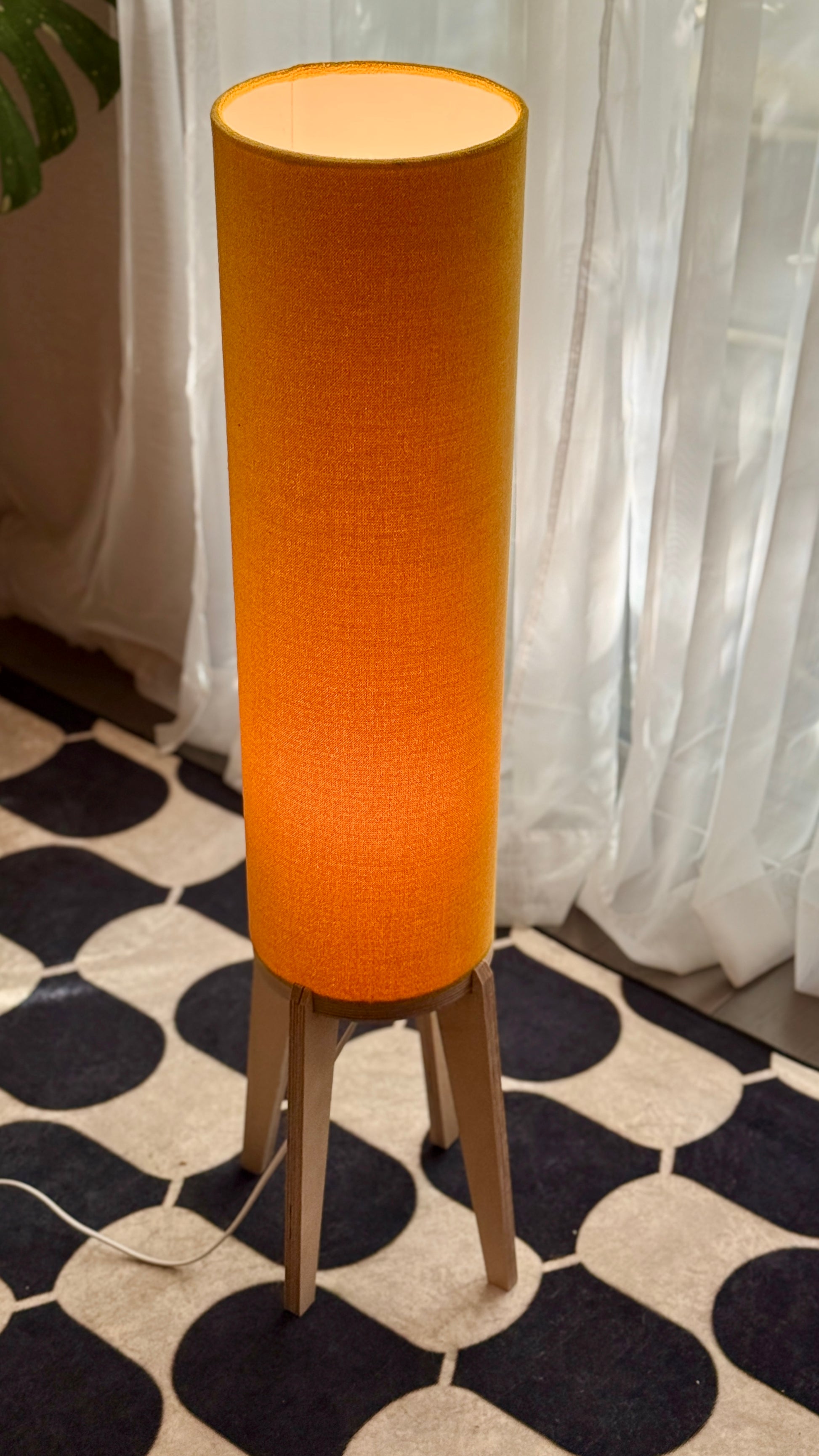 Handmade Sunshine Rocket Lamp – retro-inspired orange lamp – mid-century modern decor Adelaide